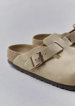 Shoes-TOAST Birkenstock Boston Oiled Leather Clogs Taupe