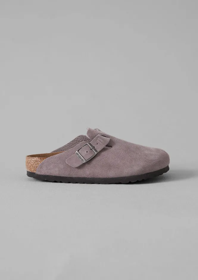 Shoes|Slippers-TOAST Birkenstock Boston Suede Clogs FadedPurple