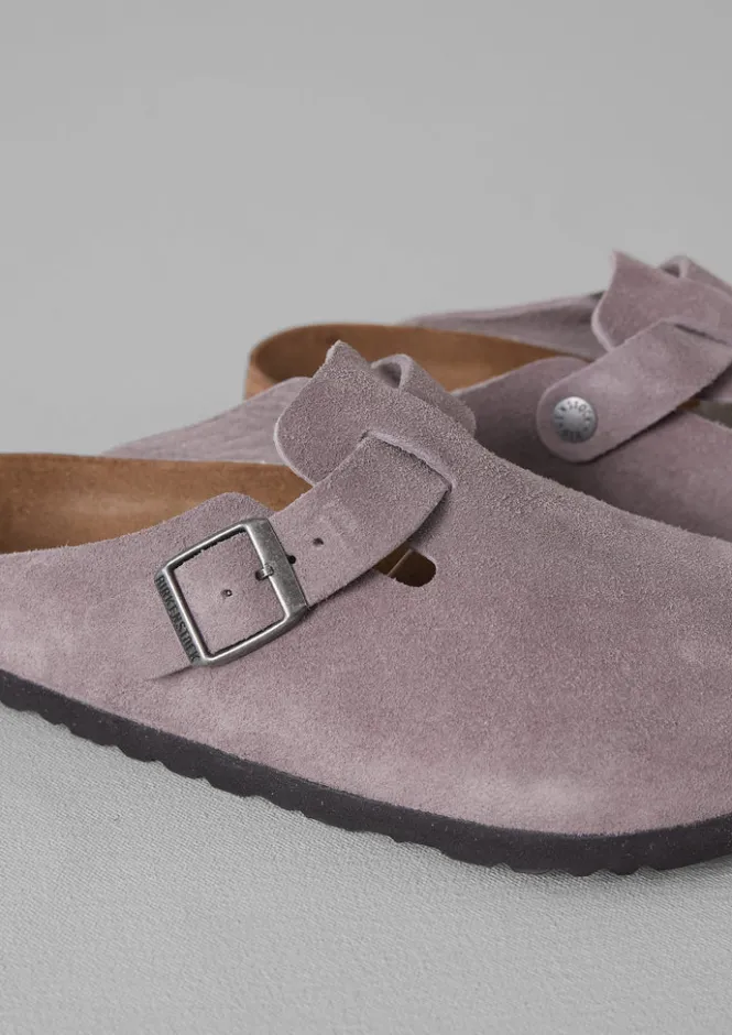 Shoes|Slippers-TOAST Birkenstock Boston Suede Clogs FadedPurple