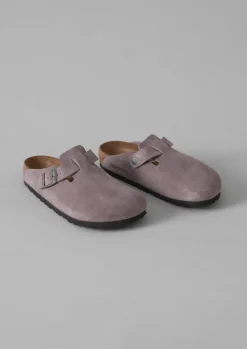 Shoes|Slippers-TOAST Birkenstock Boston Suede Clogs FadedPurple