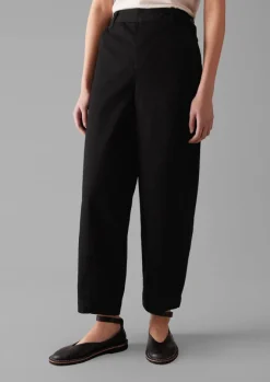 Denim|Jeans-TOAST Denim Side Button Trousers Black