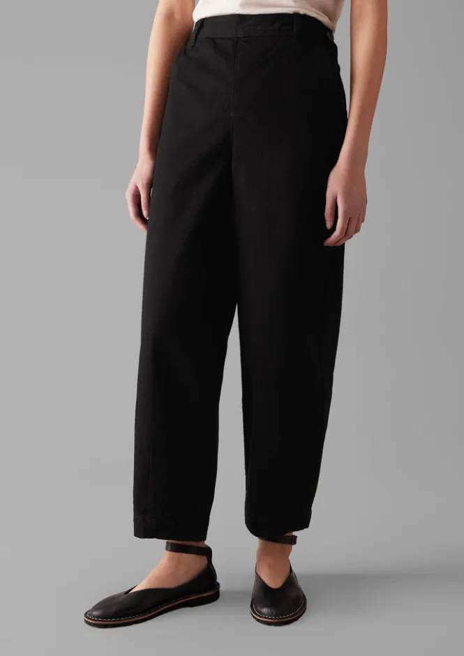 Denim|Jeans-TOAST Denim Side Button Trousers Black