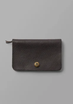 Bags & Belts-TOAST Bleu De Chauffe Leather Wallet MarronBrown