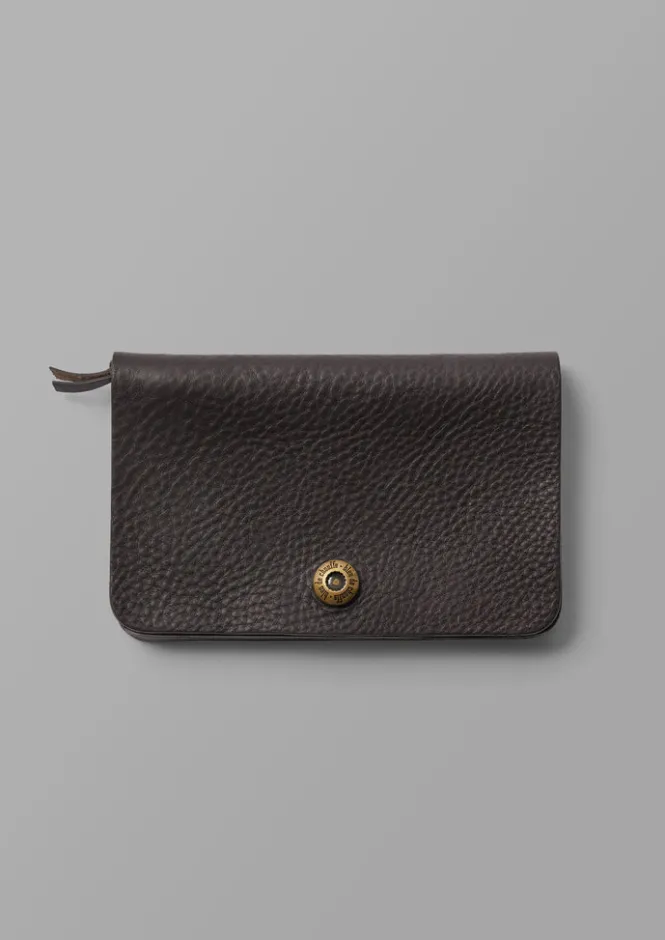 Bags & Belts-TOAST Bleu De Chauffe Leather Wallet MarronBrown