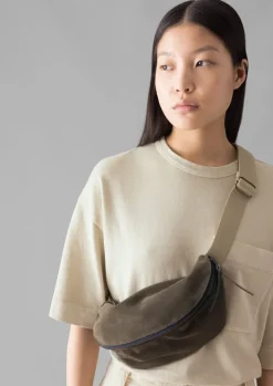 Bags & Belts-TOAST Bleu De Chauffe Suede Cross Body Bag Musk