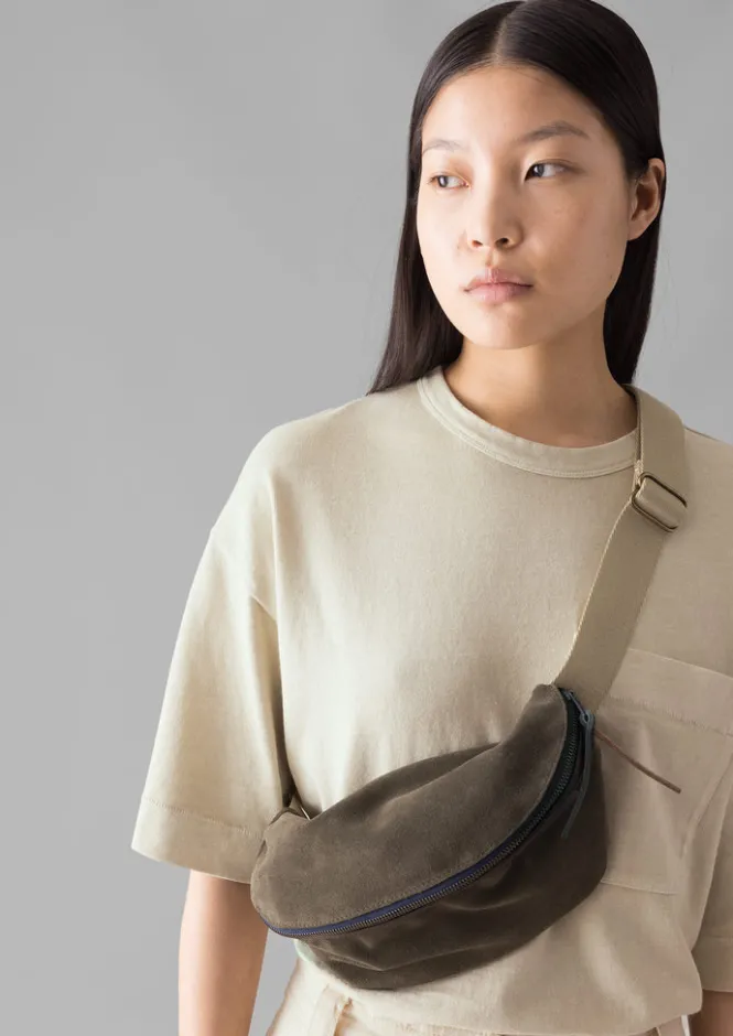 Bags & Belts-TOAST Bleu De Chauffe Suede Cross Body Bag Musk
