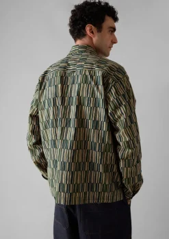 Shirts-TOAST Block Print Irregular Check Shirt GoldenSand