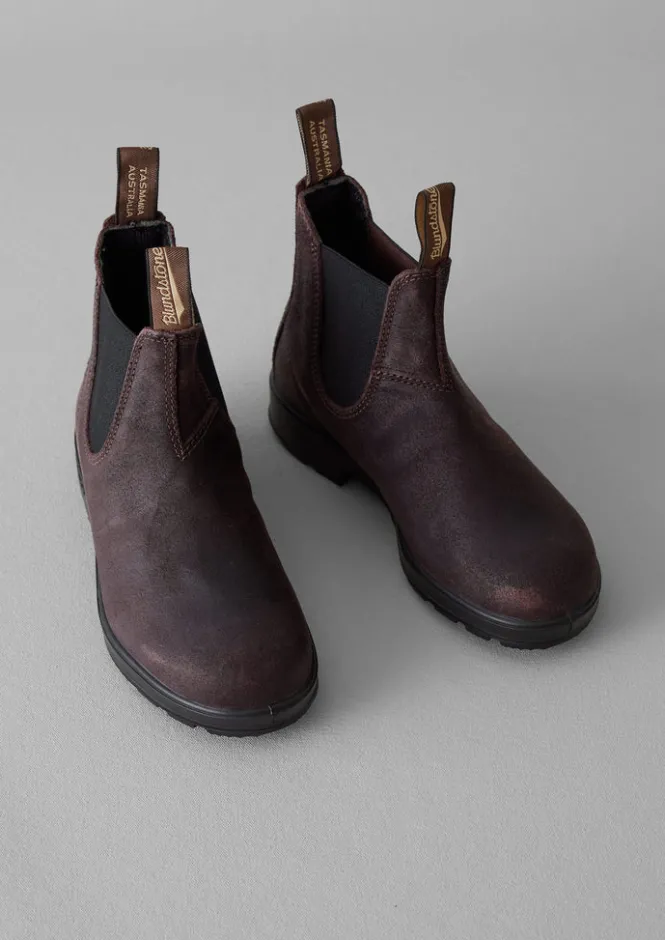 Boots-TOAST Blundstone Waxed Suede Chelsea Boots Cordovan