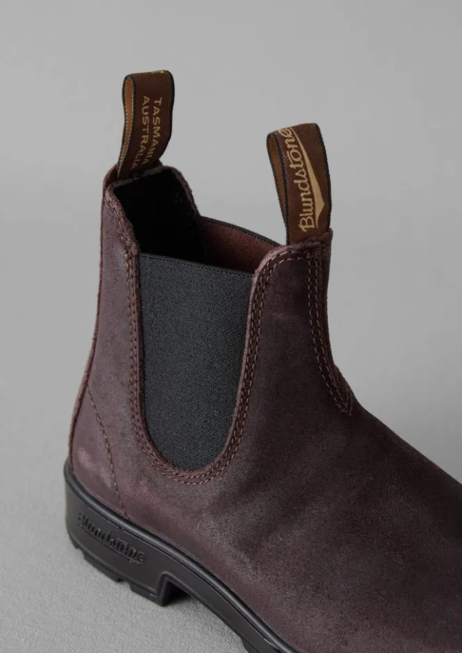 Boots-TOAST Blundstone Waxed Suede Chelsea Boots Cordovan