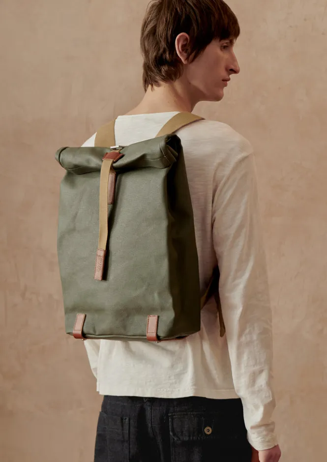 Bags & Belts|Bags & Belts-TOAST Brooks England Pickwick Canvas Backpack Sage