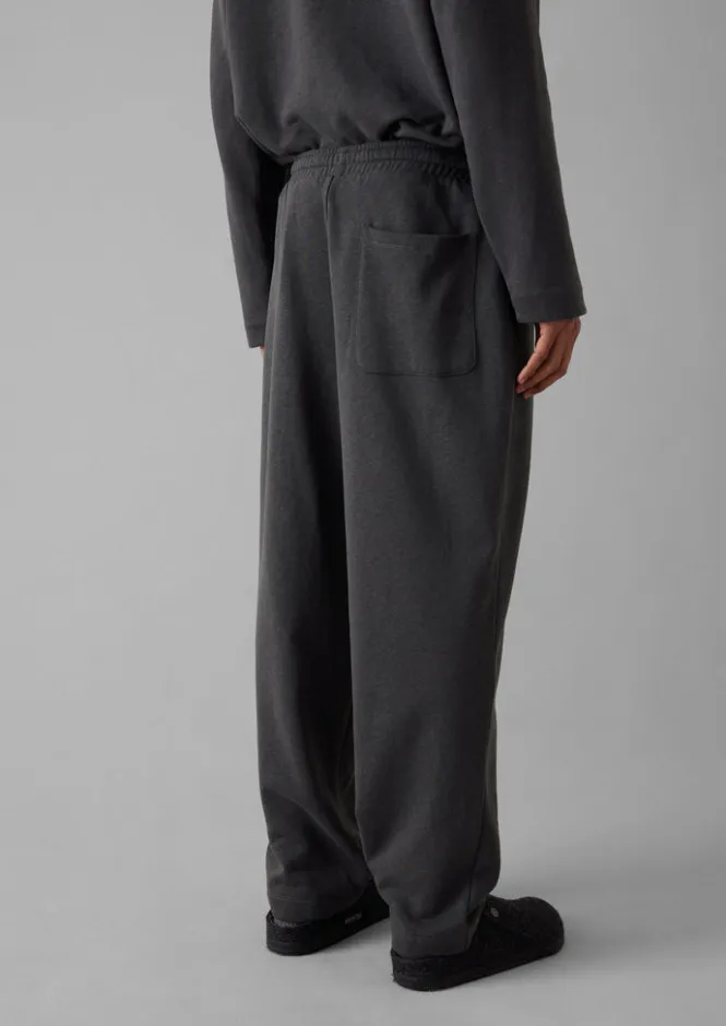 Loungewear|Trousers-TOAST Brushed Cotton Hemp Lounge Trousers Charcoal