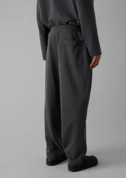 Loungewear|Trousers-TOAST Brushed Cotton Hemp Lounge Trousers Charcoal
