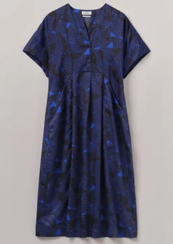 Dresses-TOAST Bryn Reverb Print Dress BrilliantBlue
