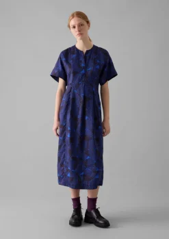 Dresses-TOAST Bryn Reverb Print Dress BrilliantBlue