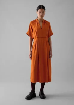 Dresses-TOAST Bryn Satin Crepe Dress Spice