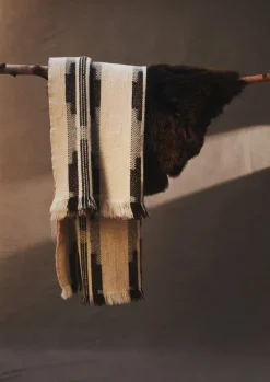 Textiles|Blankets & Throws-TOAST Bulgarian Wool Blanket Ecru/Brown