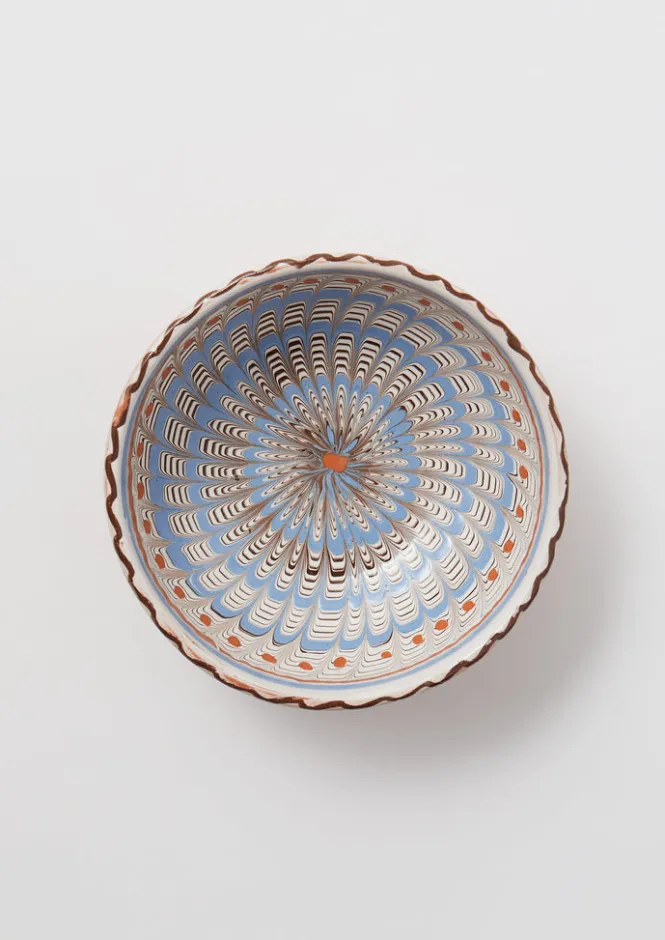 Ceramics|Tableware-TOAST Casa de Folklore Horezu Bowl Blue/Coral/White