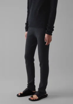 Cashmere|Loungewear-TOAST Cashmere Slim Leg Trousers Charcoal