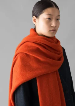 Hats, Scarves & Gloves|Cashmere-TOAST Cashmere Wool Wrap Scarf Pumpkin