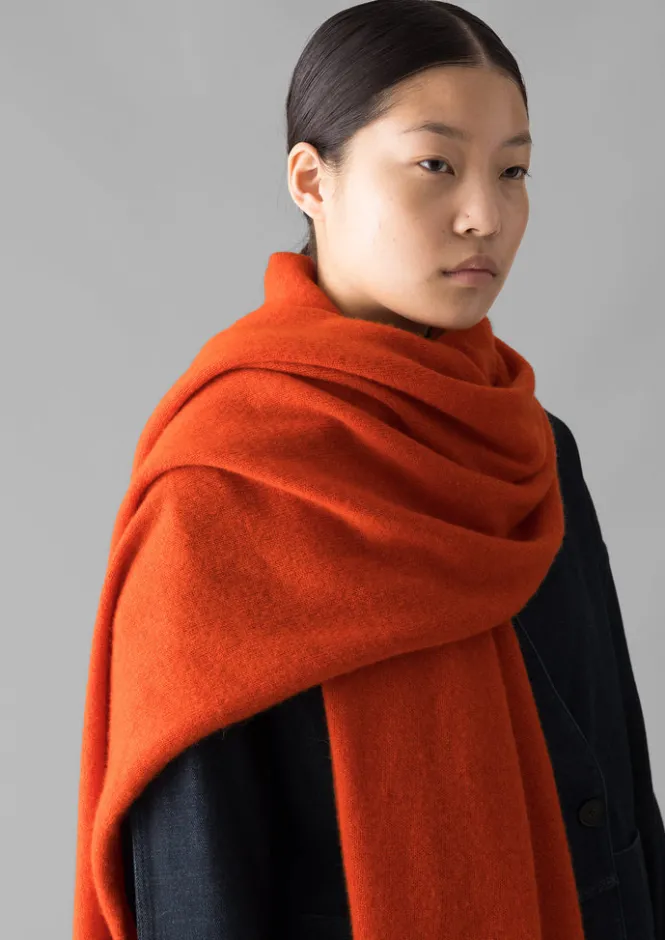 Hats, Scarves & Gloves|Cashmere-TOAST Cashmere Wool Wrap Scarf Pumpkin
