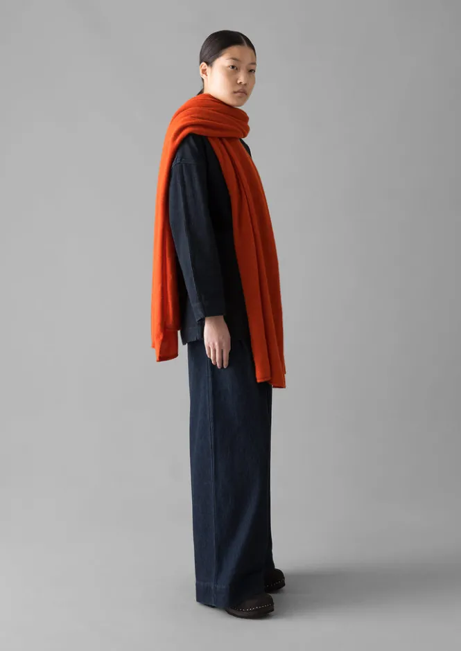 Hats, Scarves & Gloves|Cashmere-TOAST Cashmere Wool Wrap Scarf Pumpkin
