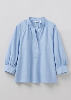 Shirts|Tops & Tees-TOAST Catrin Cotton Oxford Easy Shirt Chambray