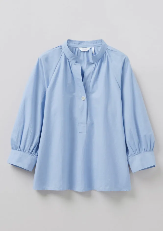 Shirts|Tops & Tees-TOAST Catrin Cotton Oxford Easy Shirt Chambray