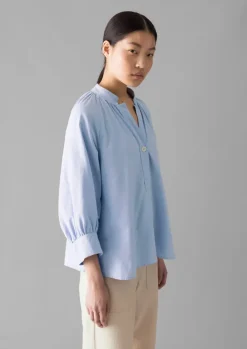 Shirts|Tops & Tees-TOAST Catrin Cotton Oxford Easy Shirt Chambray