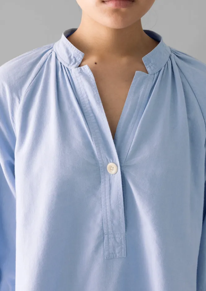 Shirts|Tops & Tees-TOAST Catrin Cotton Oxford Easy Shirt Chambray