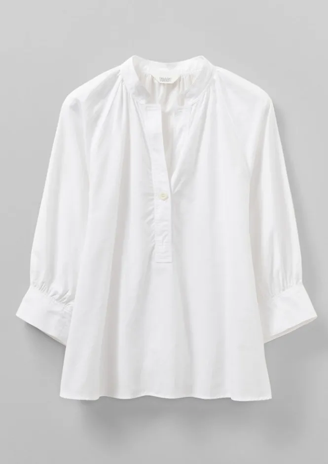 Shirts|Tops & Tees-TOAST Catrin Cotton Oxford Easy Shirt White
