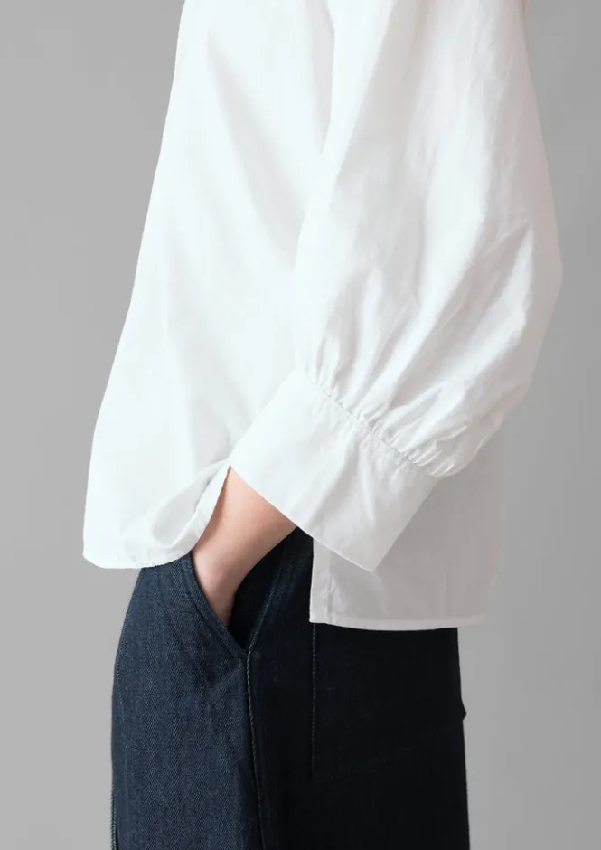 Shirts|Tops & Tees-TOAST Catrin Cotton Oxford Easy Shirt White