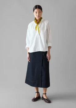 Shirts|Tops & Tees-TOAST Catrin Cotton Oxford Easy Shirt White