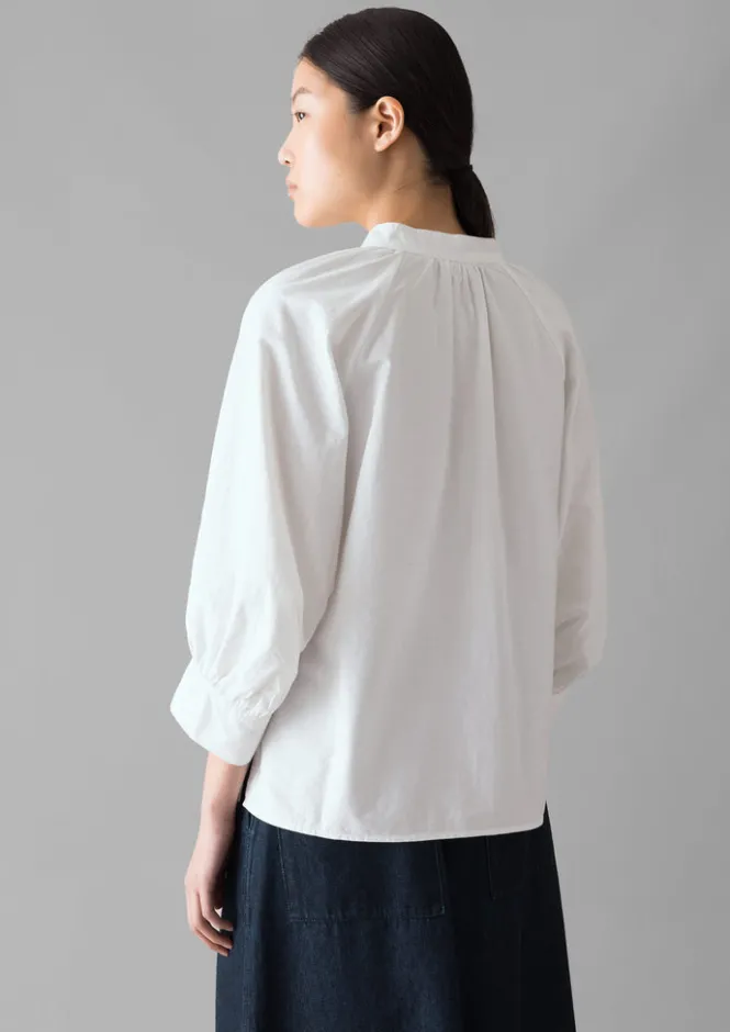 Shirts|Tops & Tees-TOAST Catrin Cotton Oxford Easy Shirt White