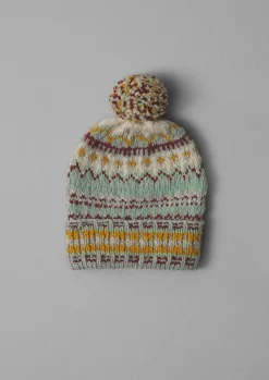 Hats, Scarves & Gloves-TOAST Chamula Hand Knit Fair Isle Hat GreyMulti