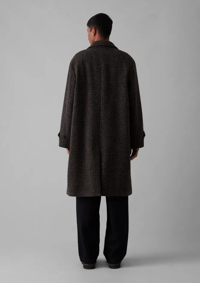 Coats & Jackets-TOAST Check Wool Overcoat BrownMarl