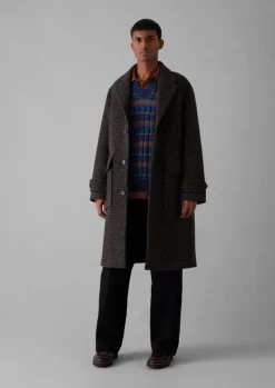 Coats & Jackets-TOAST Check Wool Overcoat BrownMarl