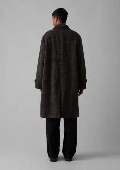 Coats & Jackets-TOAST Check Wool Overcoat BrownMarl