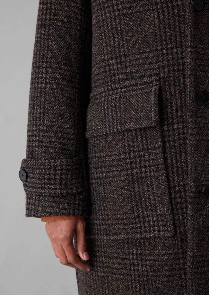 Coats & Jackets-TOAST Check Wool Overcoat BrownMarl