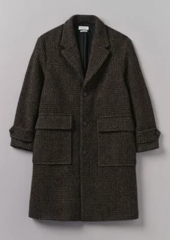 Coats & Jackets-TOAST Check Wool Overcoat BrownMarl