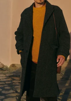Coats & Jackets-TOAST Check Wool Overcoat BrownMarl
