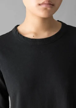 Jersey|Tops & Tees-TOAST Cleo Garment Dyed Organic Cotton Tee CarbonBlack