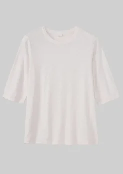 Jersey|Tops & Tees-TOAST Cleo Garment Dyed Organic Cotton Tee Chalk