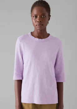Jersey|Tops & Tees-TOAST Cleo Garment Dyed Organic Cotton Tee Lupine