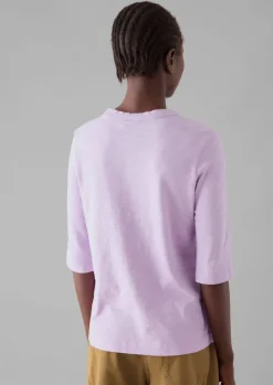 Jersey|Tops & Tees-TOAST Cleo Garment Dyed Organic Cotton Tee Lupine