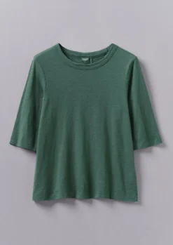Jersey|Tops & Tees-TOAST Cleo Garment Dyed Organic Cotton Tee MarbleGreen