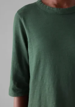 Jersey|Tops & Tees-TOAST Cleo Garment Dyed Organic Cotton Tee MarbleGreen