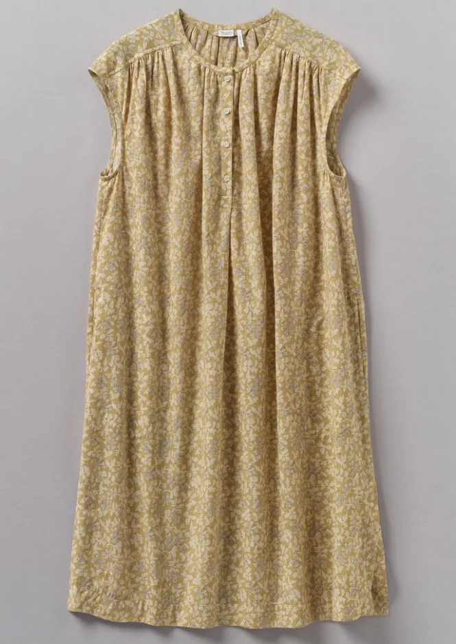 Nightwear|Loungewear-TOAST Collage Floral Cotton Nightdress PaleGold
