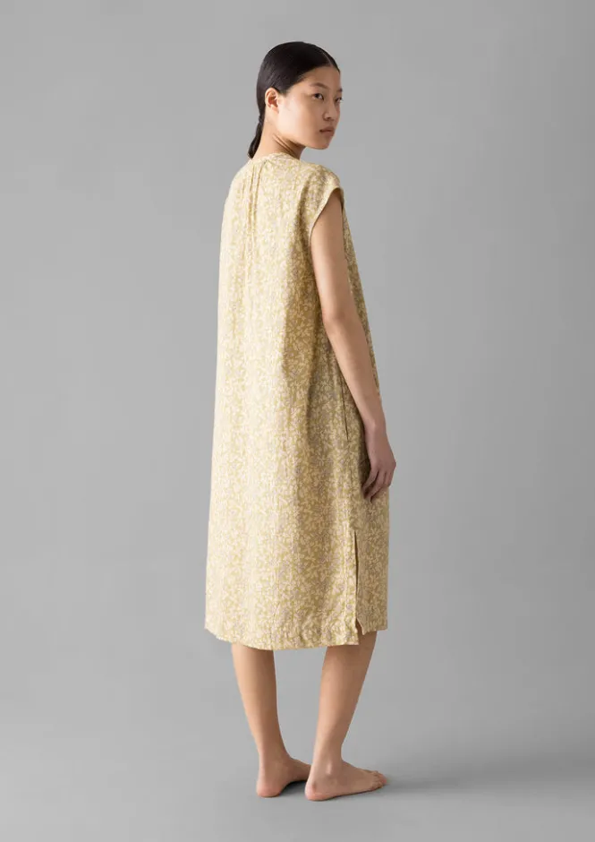 Nightwear|Loungewear-TOAST Collage Floral Cotton Nightdress PaleGold