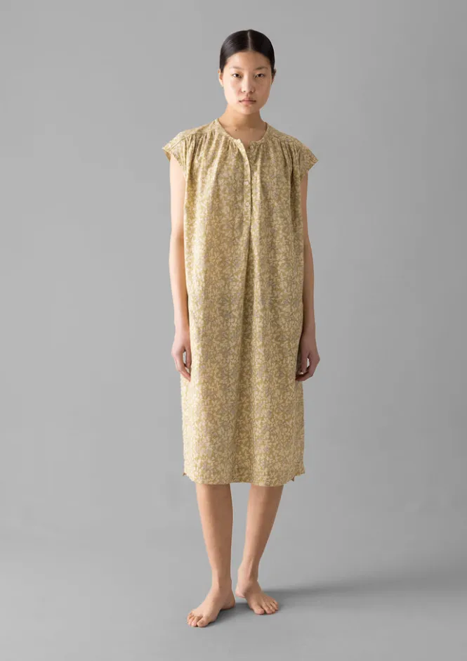 Nightwear|Loungewear-TOAST Collage Floral Cotton Nightdress PaleGold