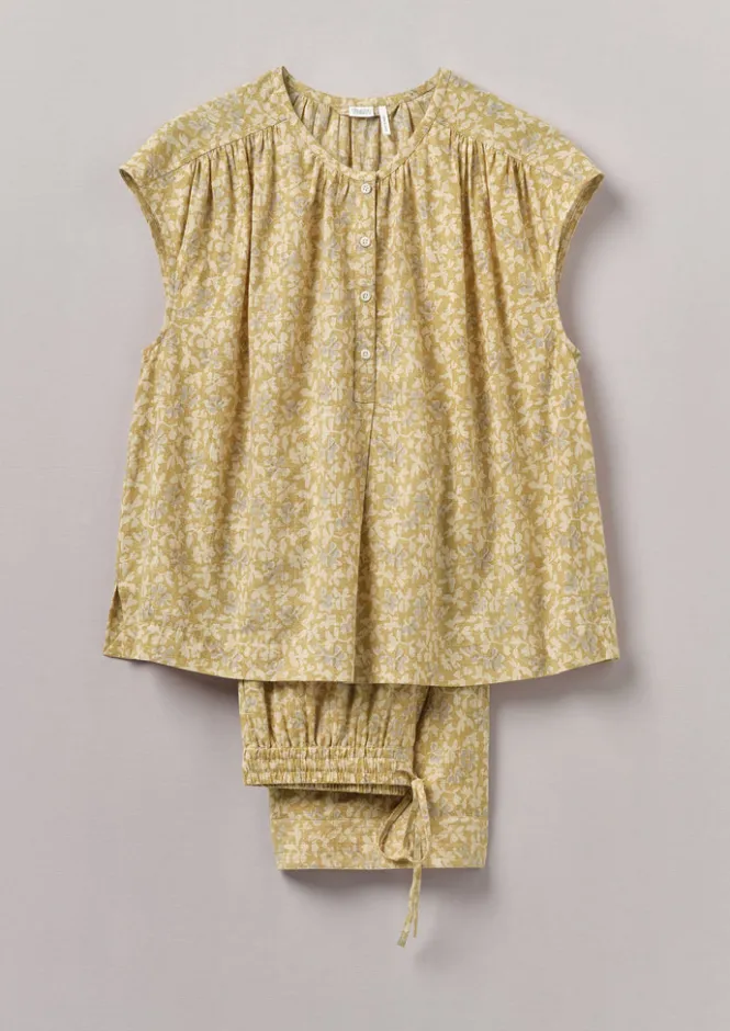 Nightwear-TOAST Collage Floral Cotton Pyjamas PaleGold